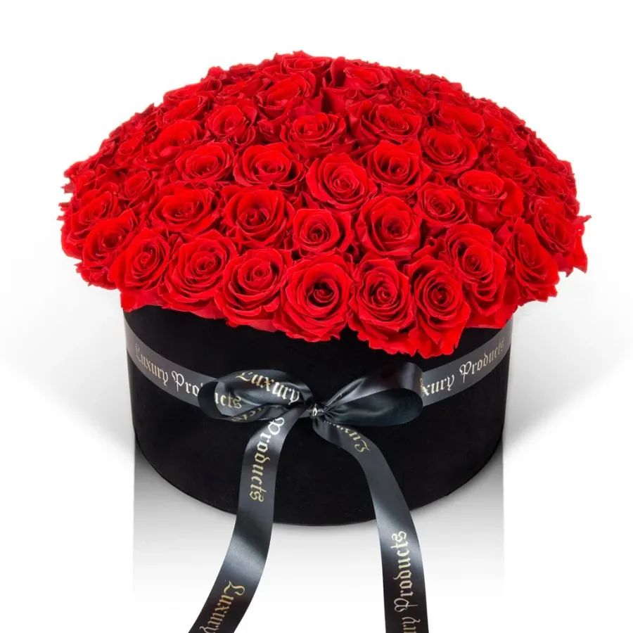 obrazek 2 Bukiet 100 wiecznych róż - Flower Box dla niej - Luxury Products