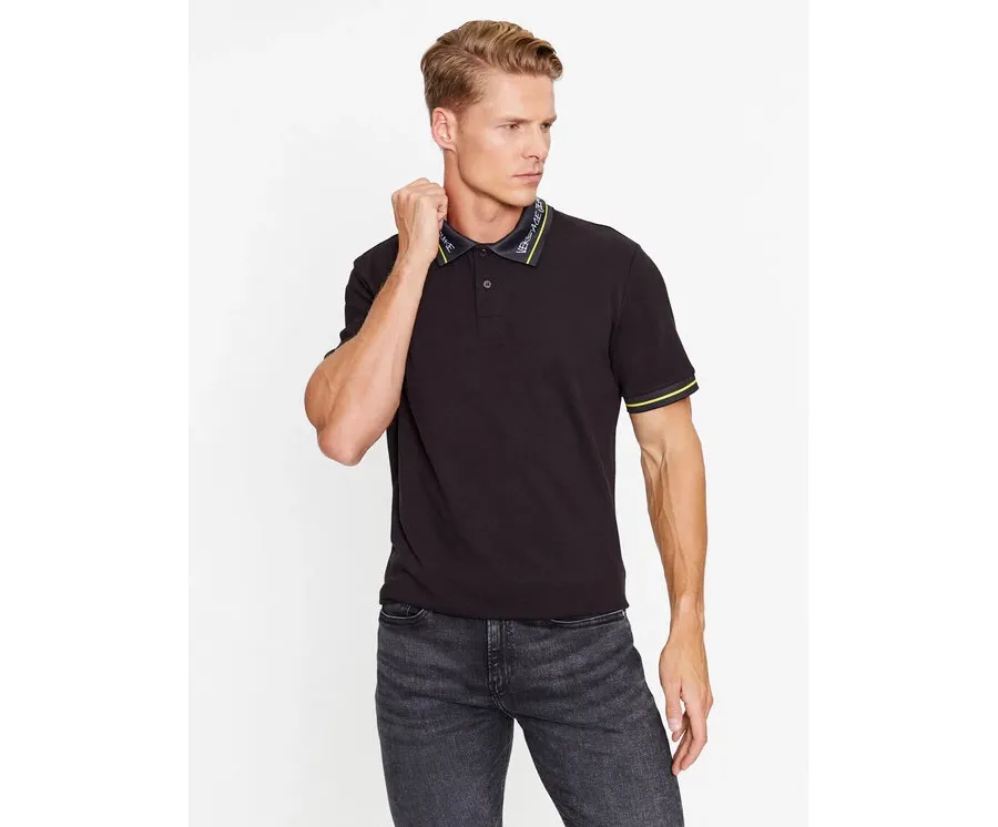 obrazek 1 Versace Jeans Couture Polo 75GAGT13 Czarny Regular Fit