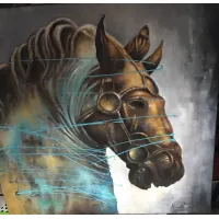 Zdjęcie Obraz olejny Koń rzymski 90x90