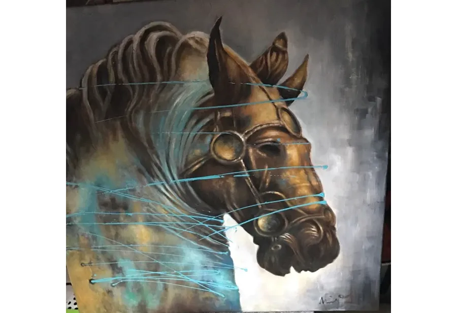 obrazek 1 Obraz olejny Koń rzymski 90x90