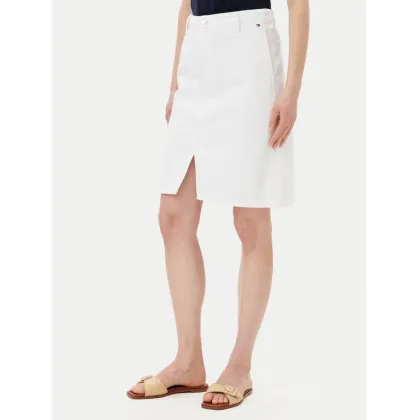 Zdjęcie Tommy Hilfiger Spódnica jeansowa WW0WW44391 Biały Regular Fit