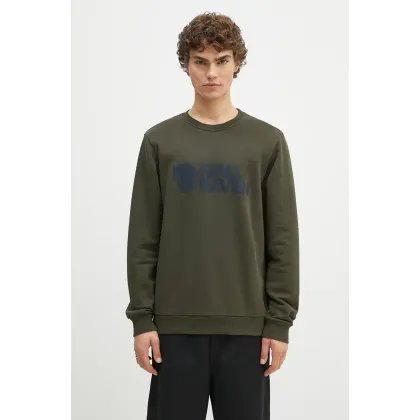 Zdjęcie Fjallraven bluza bawełniana Logo Sweater męska kolor zielony F84142