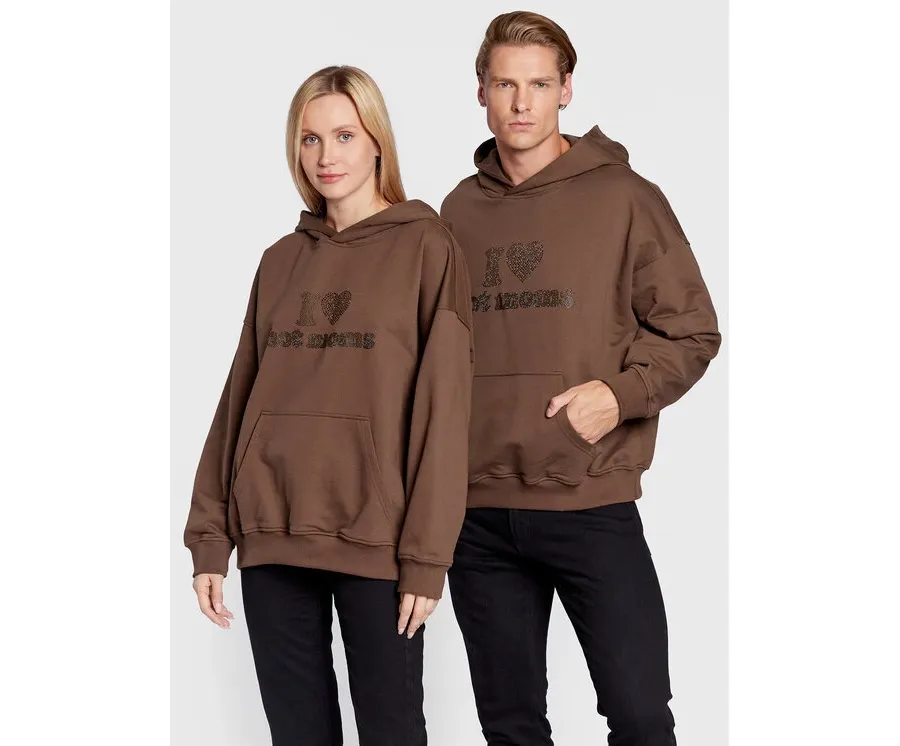 obrazek 1 2005 Bluza Unisex Hot Moms Brązowy Relaxed Fit