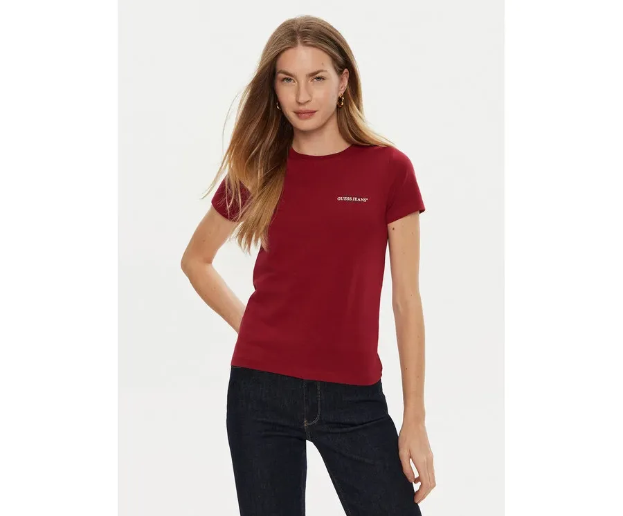 obrazek 1 Guess Jeans T-Shirt W4YI02 J1314 Czerwony Slim Fit
