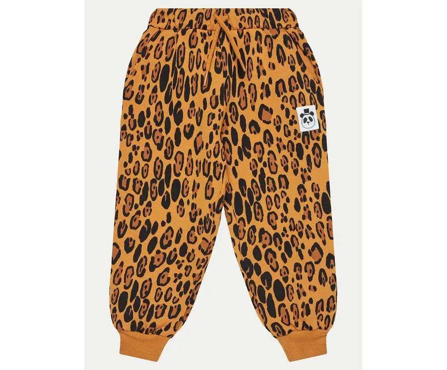obrazek 1 Mini Rodini Spodnie dresowe Basic Leopard 1000014313 Brązowy Regular Fit MINI RODINI