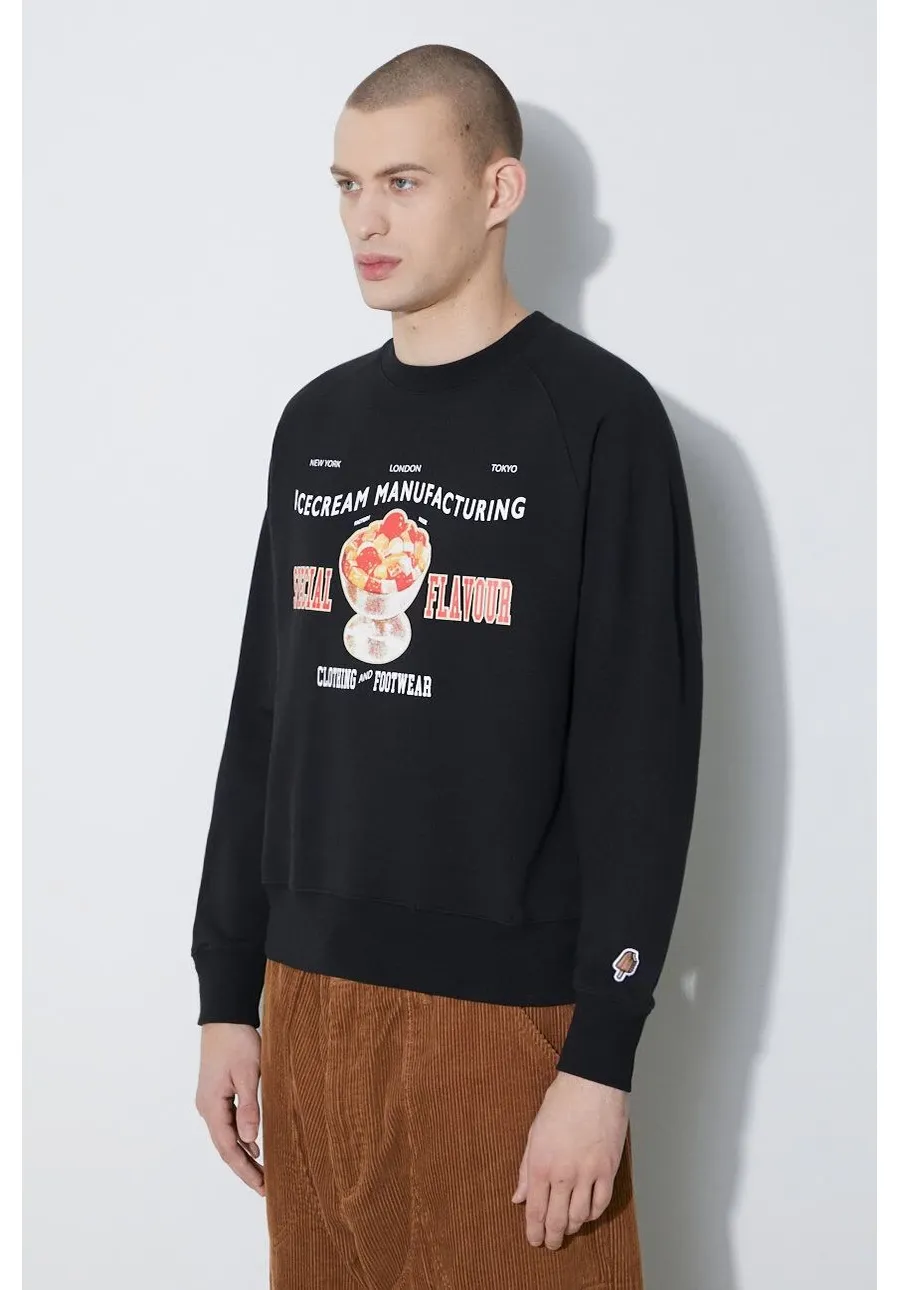 obrazek 1 Icecream bluza bawełniana Special Flavour Crewneck męska kolor czarny z nadrukiem IC24122