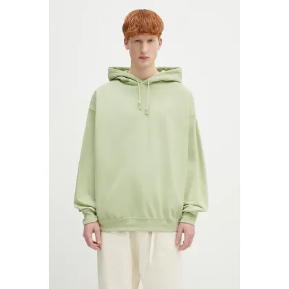 Zdjęcie Y-3 bluza French Terry Hoodie męska kolor zielony z kapturem gładka JM7864