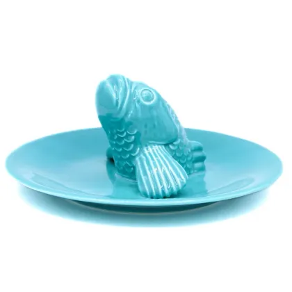 Picture Handmade ceramic decoration - a plate with a fish