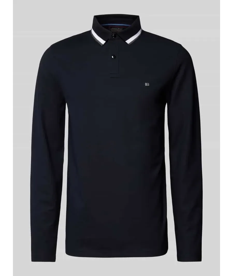 obrazek 1 Sweter z dzianiny z kołnierzykiem polo