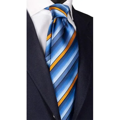 Zdjęcie Wyróżniający się, pułkowy krawat z ciekawym połączeniem kolorów