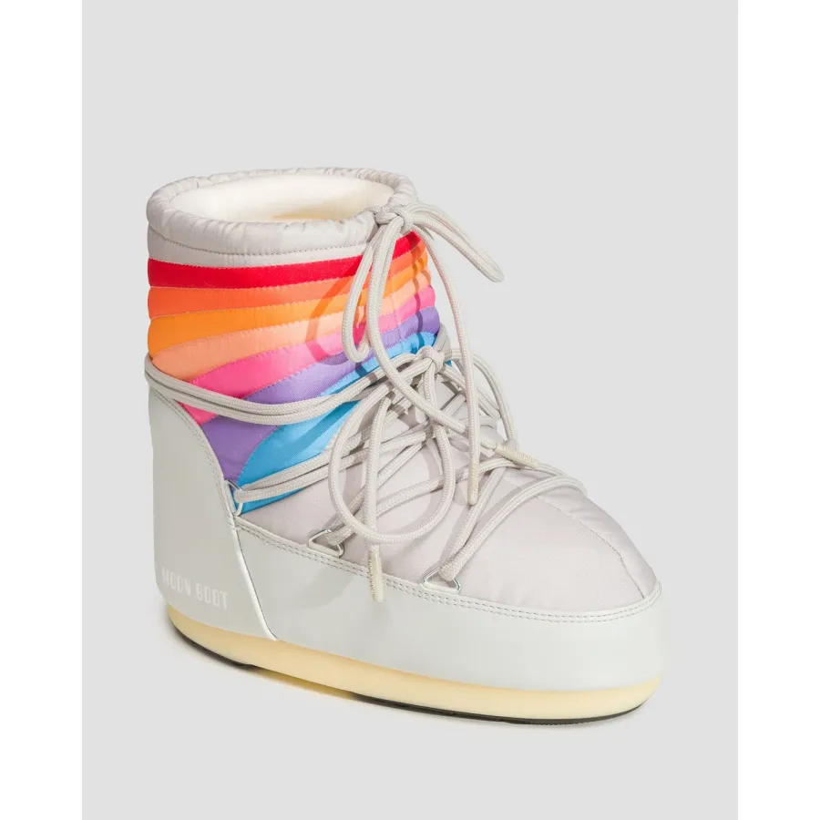 obrazek 1 Śniegowce Damskie Moon Boot Icon Low Rainbow Szare