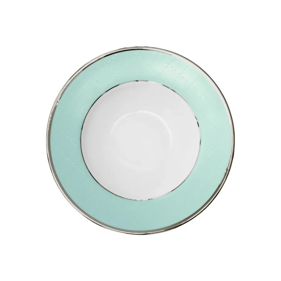 obrazek 1 Gustowny porcelanowy talerz do zupy z kolekcji Ethereal Blue - Porcel
