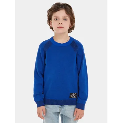 Zdjęcie Calvin Klein Jeans Sweter IB0IB01868 Niebieski Regular Fit