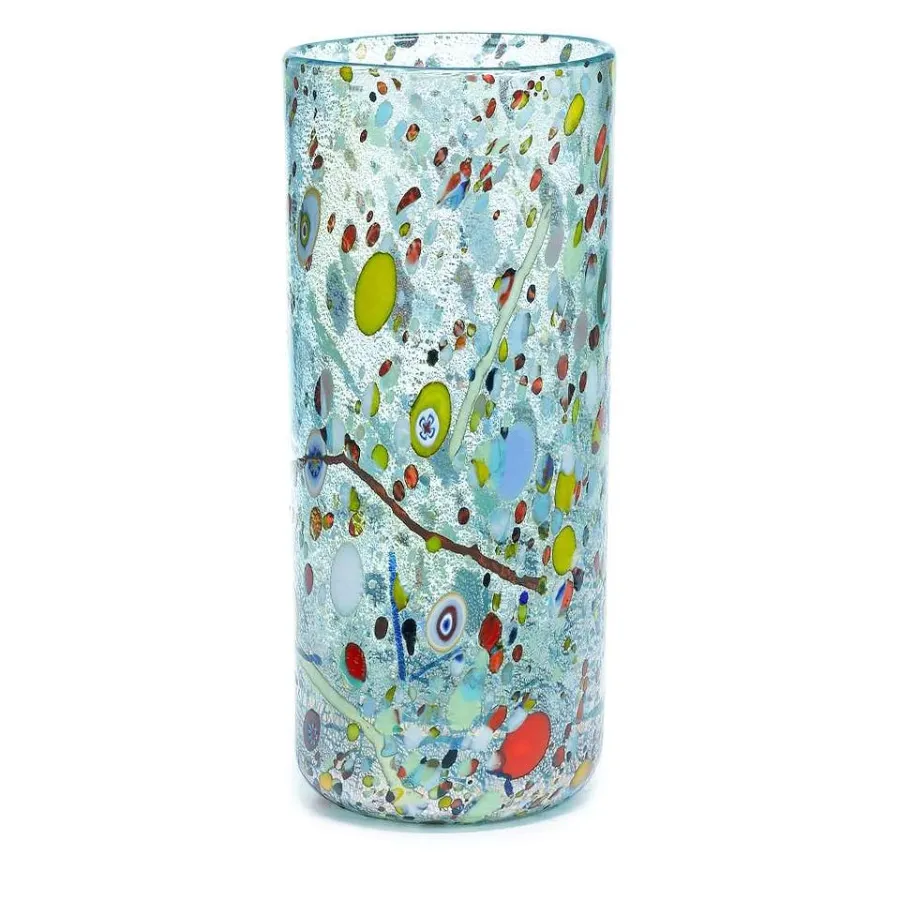 obrazek 1 Artystyczny błękitny wazon ze szkła murano (30 cm)