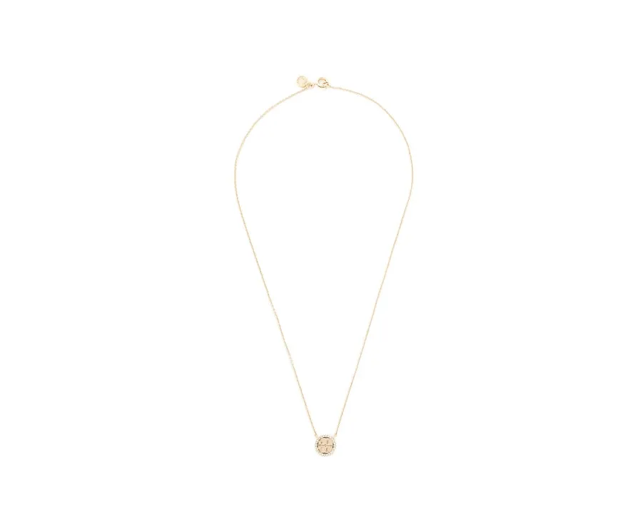 obrazek 1 Tory Burch Naszyjnik Crystal Logo Delicate Necklace 53420 Złoty