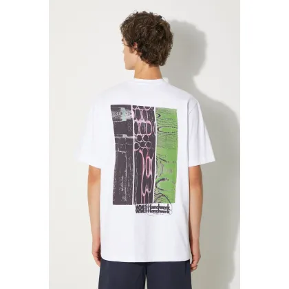 Zdjęcie Wood Wood t-shirt bawełniany kolor biały z nadrukiem 12245706.2106-WHITE