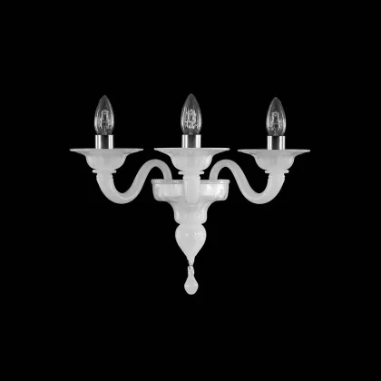 Zdjęcie Oryginalny włoski kinkiet wykonany ręcznie ze szkła murano do salonu