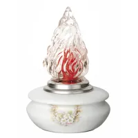 Zdjęcie Włoskie oświetlenie futeralne - lampa porcelanowa na nagrobki