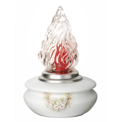 Zdjęcie Włoskie oświetlenie futeralne - lampa porcelanowa na nagrobki