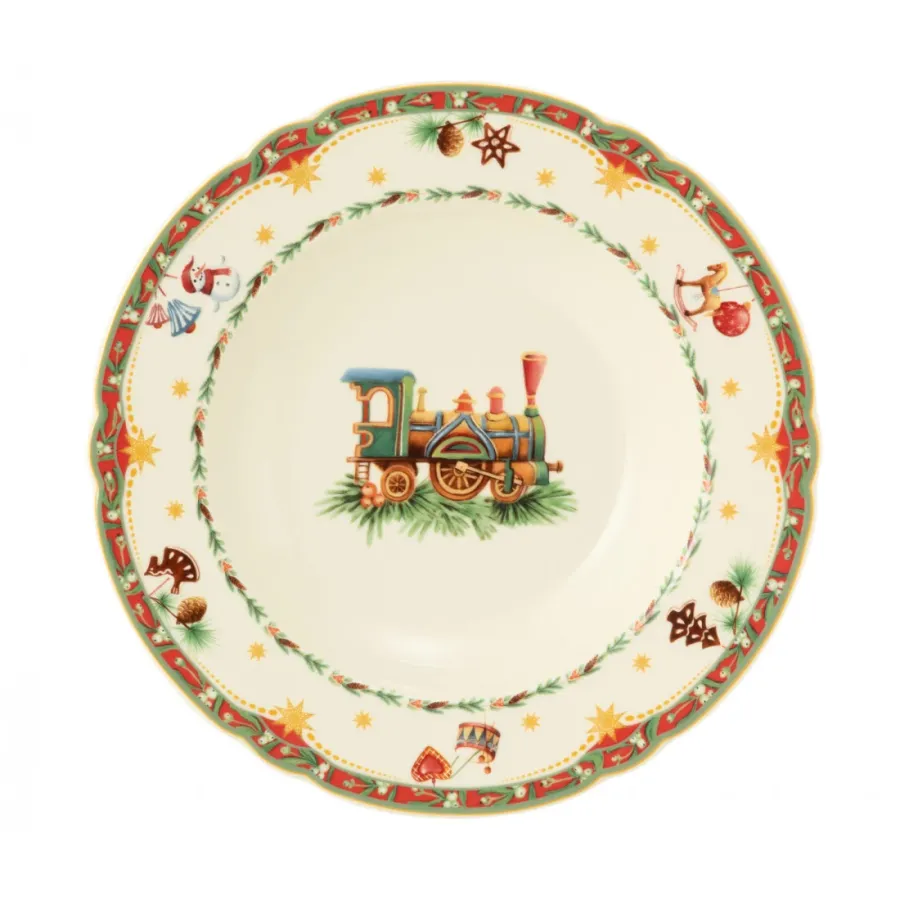 obrazek 2 Talerz głęboki do zupy z porcelany 23 cm zdobiony świątecznym motywem - Seltmann Weiden