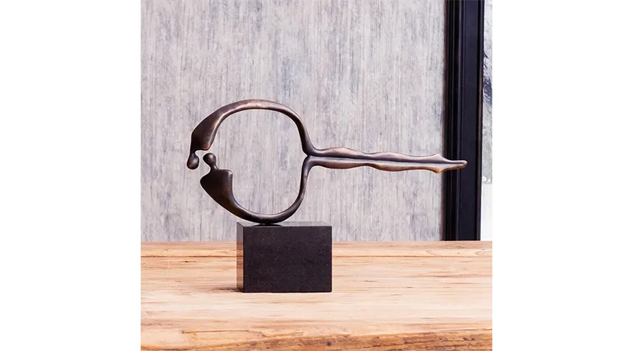 obrazek 1 Unikatowa statuetka wykonana z brązu "Tylko między nami istnieje więź miłości" - z okazji rocznicy ślubu