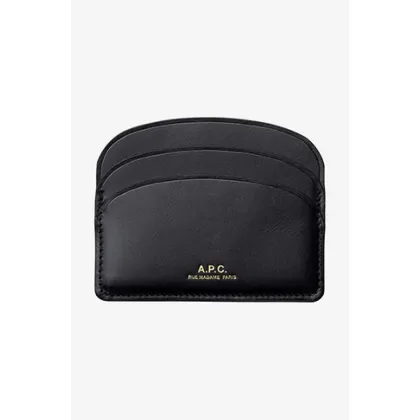 Zdjęcie A.P.C. etui na karty skórzane kolor czarny PXAWV.F63270-BLACK