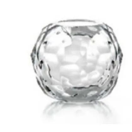 Zdjęcie Włoski pojemnik na szczoteczki ręcznie cięty z polerowanego kryształu fume - Il Paralume Marina