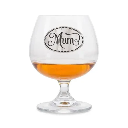 Zdjęcie Ekskluzywny prezent na Dzień Matki - kieliszek do brandy z cynowym emblematem