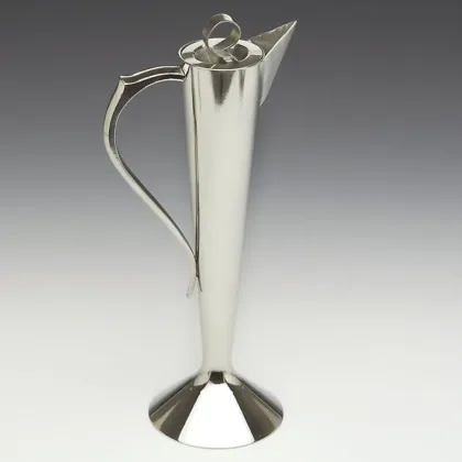 Picture Beautiful olive oil jug made of pewter