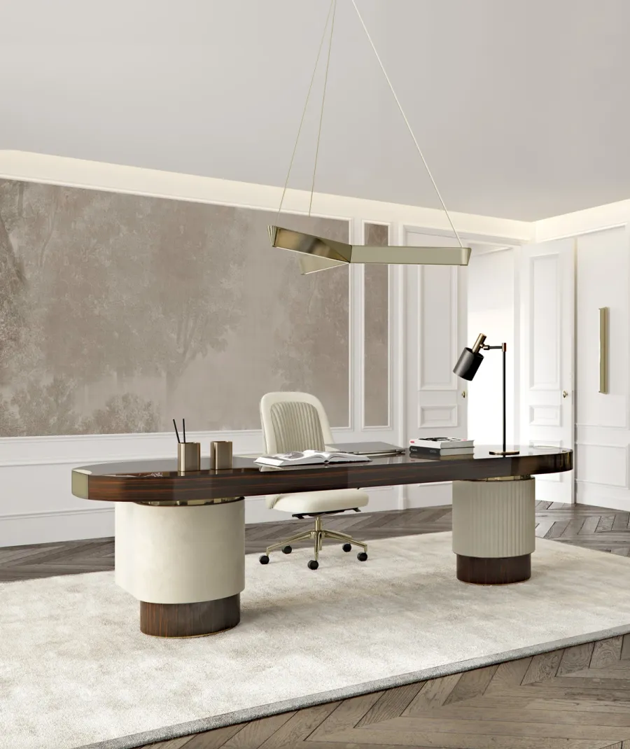 obrazek 14 Luksusowe obrotowe krzesło biurowe w stylu modernistycznym do gabinetu lub biura - prosto z Włoch