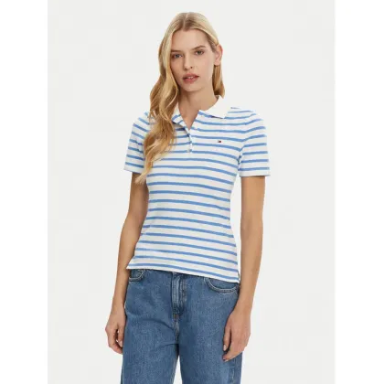 Zdjęcie Tommy Hilfiger Polo 1985 WW0WW43225 Błękitny Slim Fit
