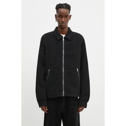 Zdjęcie Rick Owens kurtka Zipfront Jacket męska kolor czarny przejściowa oversize DU02D2783.MO