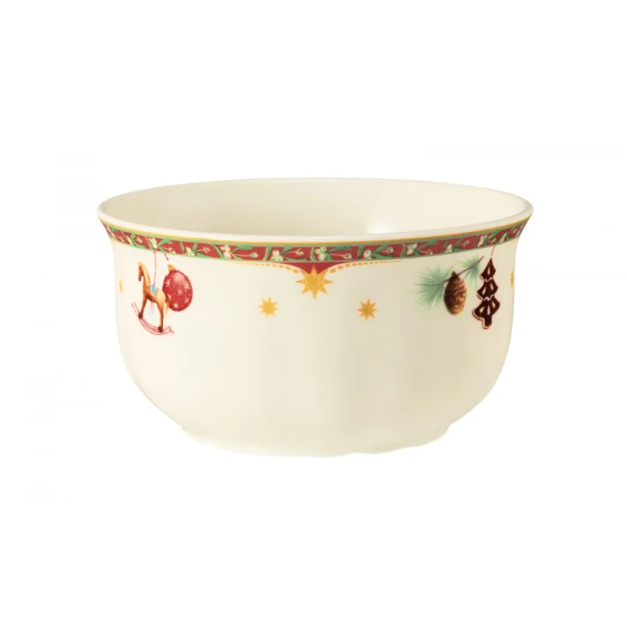 obrazek 1 Porcelanowa piękna miska na płatki 15 cm zdobiona świątecznym motywem - Seltmann Weiden