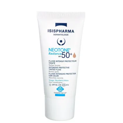 Zdjęcie Isispharma Neotone Radiance SPF50+ - Serum likwidujące przebarwienia skóry na średnio kolor Medium Light 30 ml