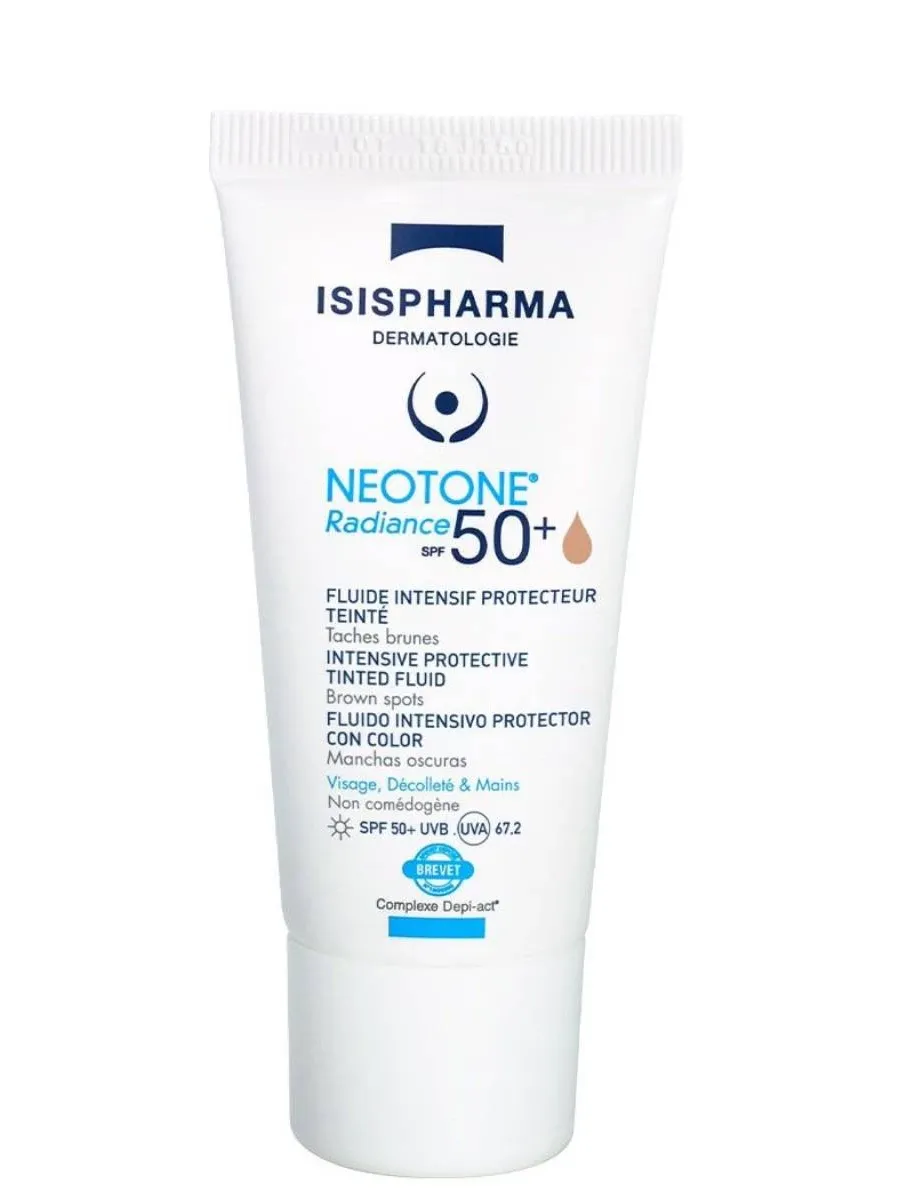 obrazek 1 Isispharma Neotone Radiance SPF50+ - Serum likwidujące przebarwienia skóry na średnio kolor Medium Light 30 ml