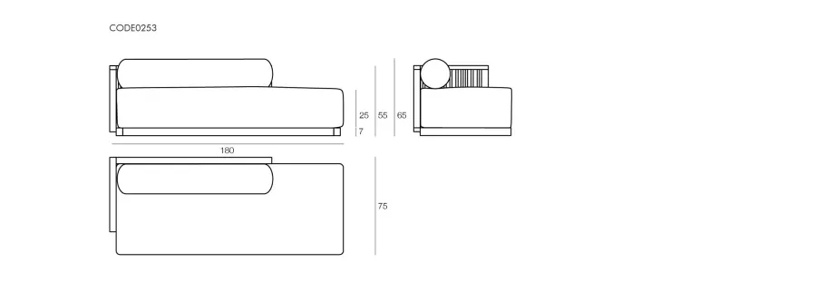obrazek 5 Piękna stylowa asymetryczna sofa Code z drewna tekowego