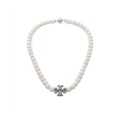 Zdjęcie Tory Burch Naszyjnik Kira Pearl 164617 Biały