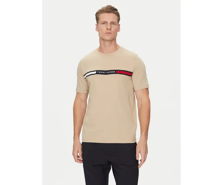 obrazek 1 Tommy Hilfiger T-Shirt Chest Insert MW0MW36498 Beżowy Regular Fit