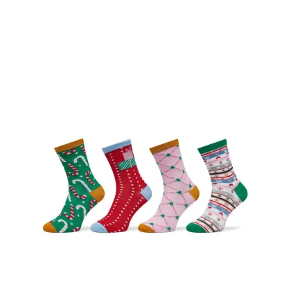 Zdjęcie Vero Moda Zestaw 4 par wysokich skarpet damskich 10274034 Kolorowy