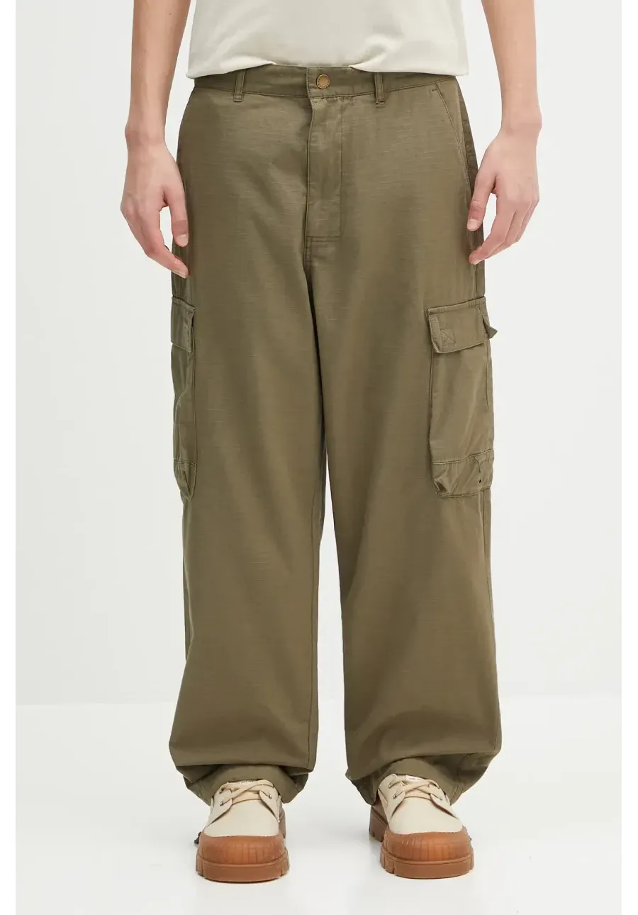 obrazek 1 Barbour spodnie bawełniane Barbour Westmorland Ripstop Trouser męskie kolor zielony w fasonie cargo MTR0762