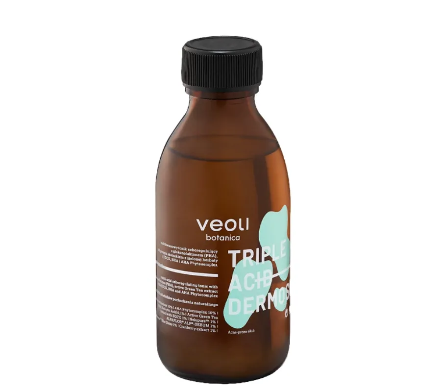 obrazek 1 Veoli Botanica Triple Acid Dermo Solution Multikwasowy tonik Seboregulujący 150 ml