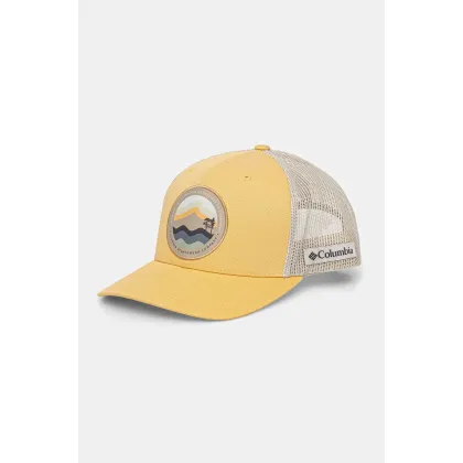 Zdjęcie Columbia czapka z daszkiem Mesh Snap Back kolor żółty z aplikacją 1652541