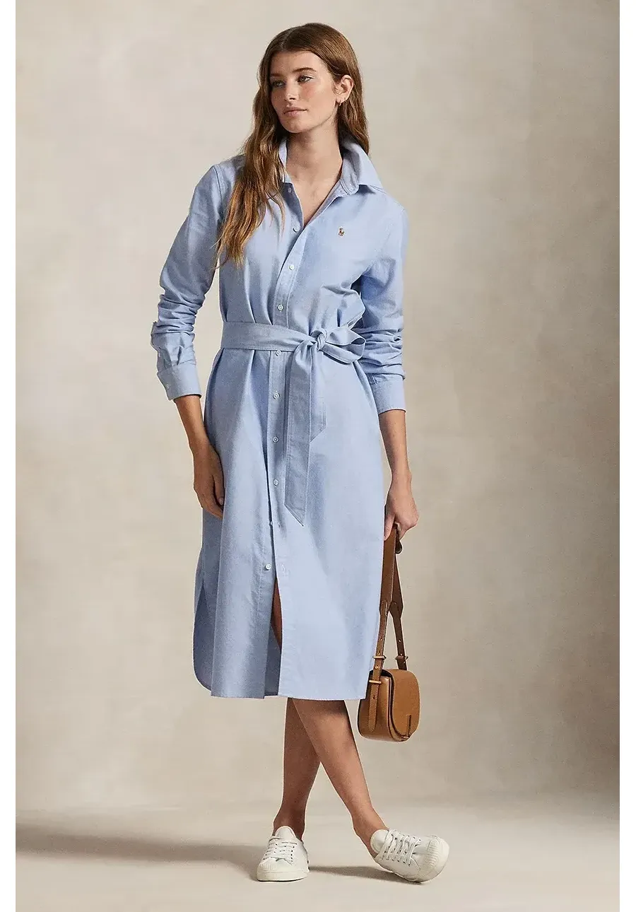 obrazek 1 Polo Ralph Lauren sukienka bawełniana kolor niebieski mini prosta
