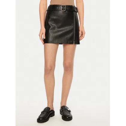 Zdjęcie HUGO Spódnica skórzana mini 50533859 Czarny Regular Fit