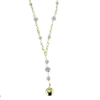 Picture Beautiful choker with resin balls, round pendant cm. 45 length