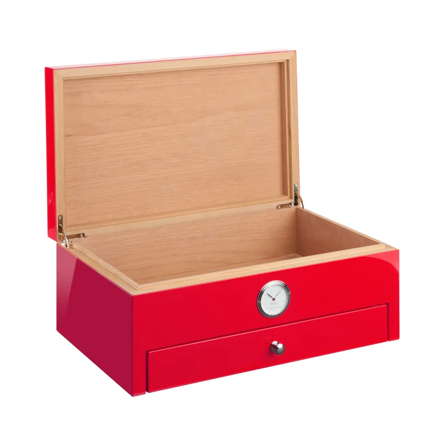 obrazek 3 Cedrowy humidor na cygara zdobiony kubańską flagą