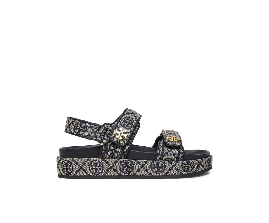 obrazek 1 Tory Burch Sandały T Monogram Kira Sport 155154 Szary