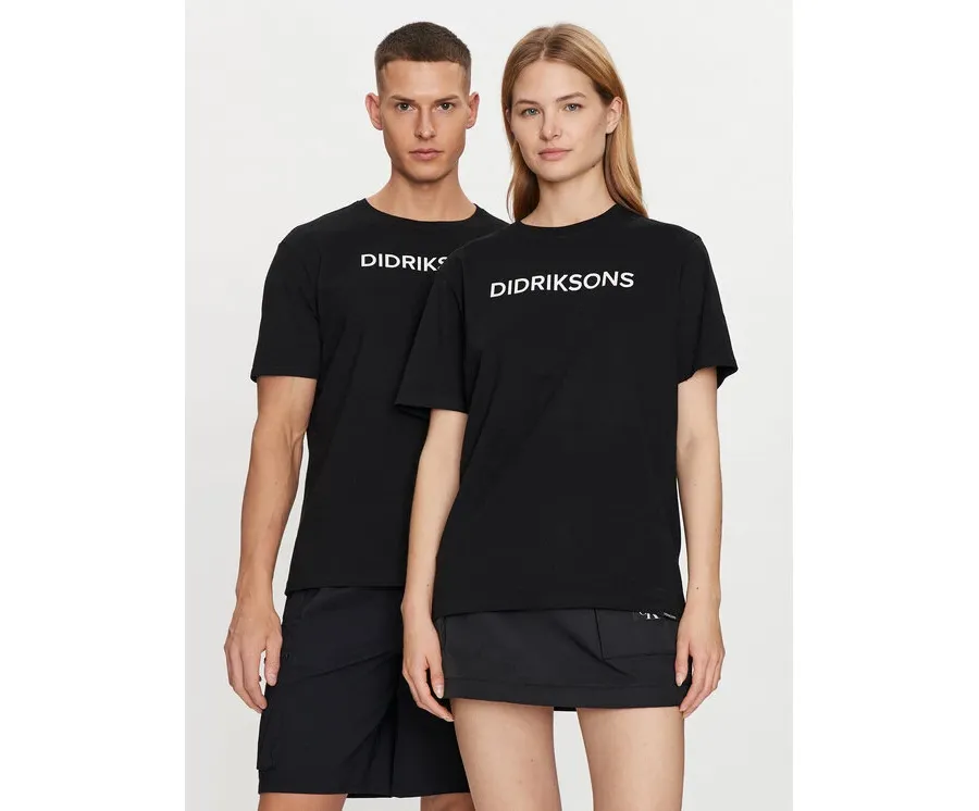 obrazek 1 Didriksons T-Shirt Harald 505551 Czarny Regular Fit