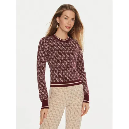 Zdjęcie Guess Sweter Lise W4BR21 Z37K0 Bordowy Slim Fit
