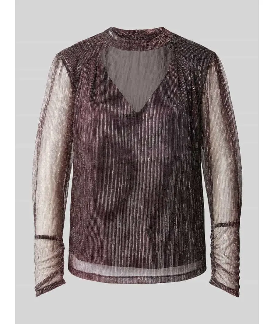 obrazek 1 Bluzka o kroju regular fit ze stójką